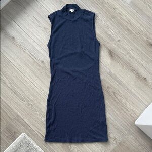 Garage Sleeveless Navy Blue Dress with Back Cut Out